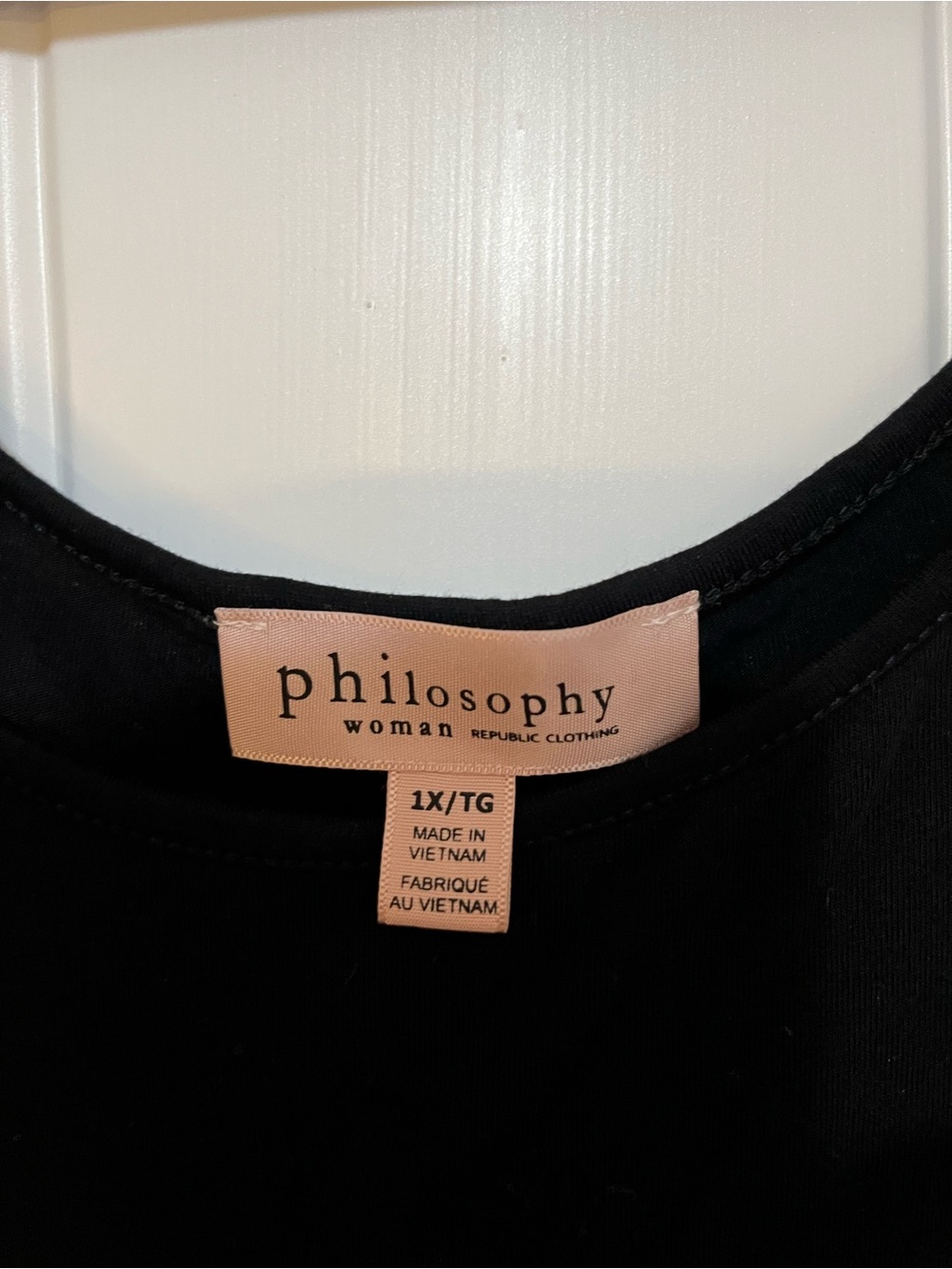 Philosophy Woman Black Crewneck Tunic